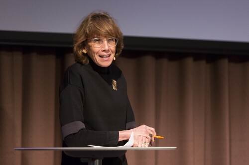 Pauline Meurs tijdens de 5e Els Borst Lezing